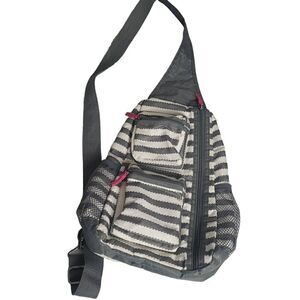 Thirty One Book Gray and White Book Bag